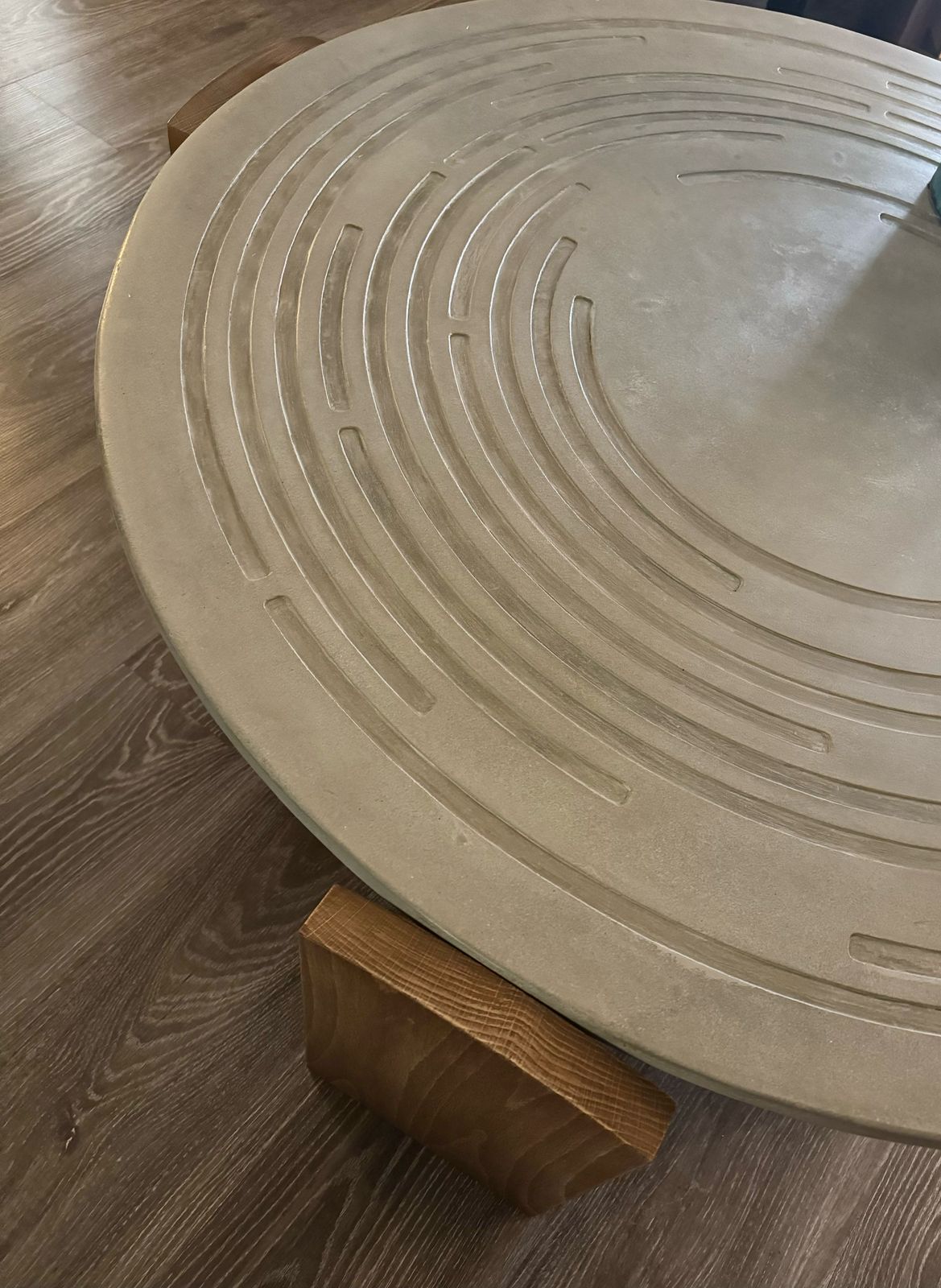 ASMNT X HIDS Round Coffee Table- Patterned Concrete