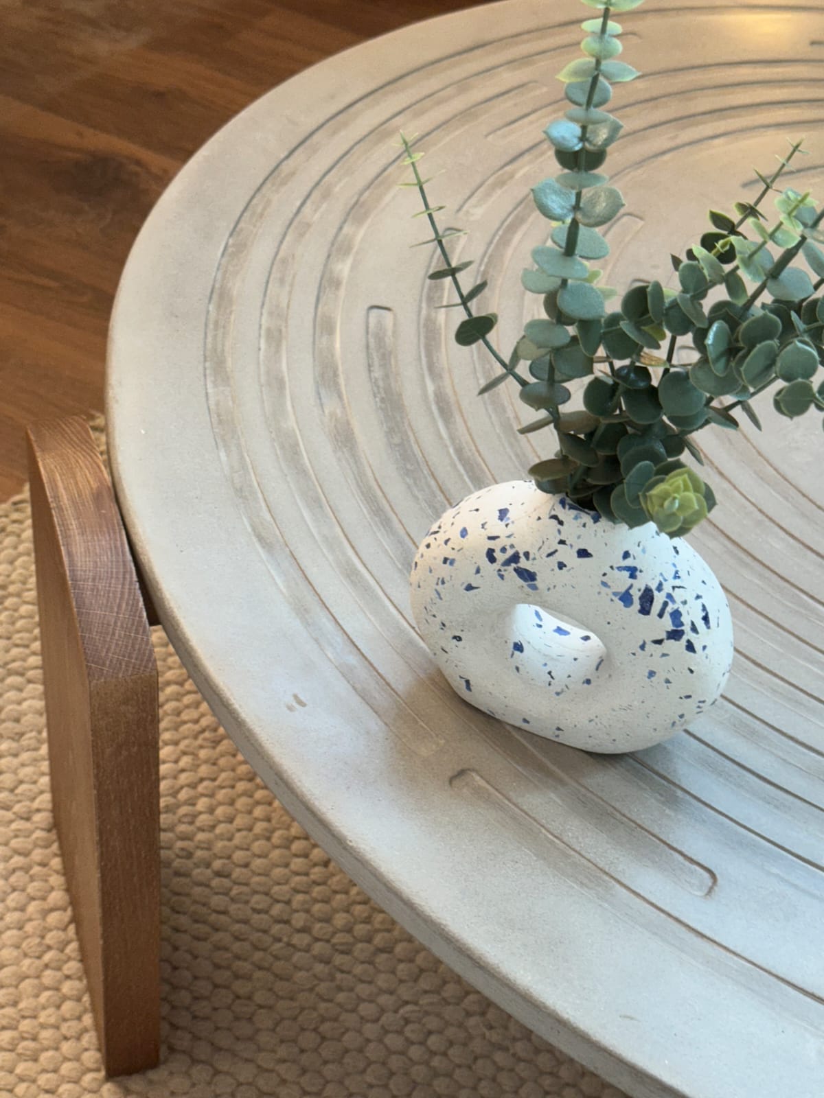 ASMNT X HIDS Round Coffee Table- Patterned Concrete