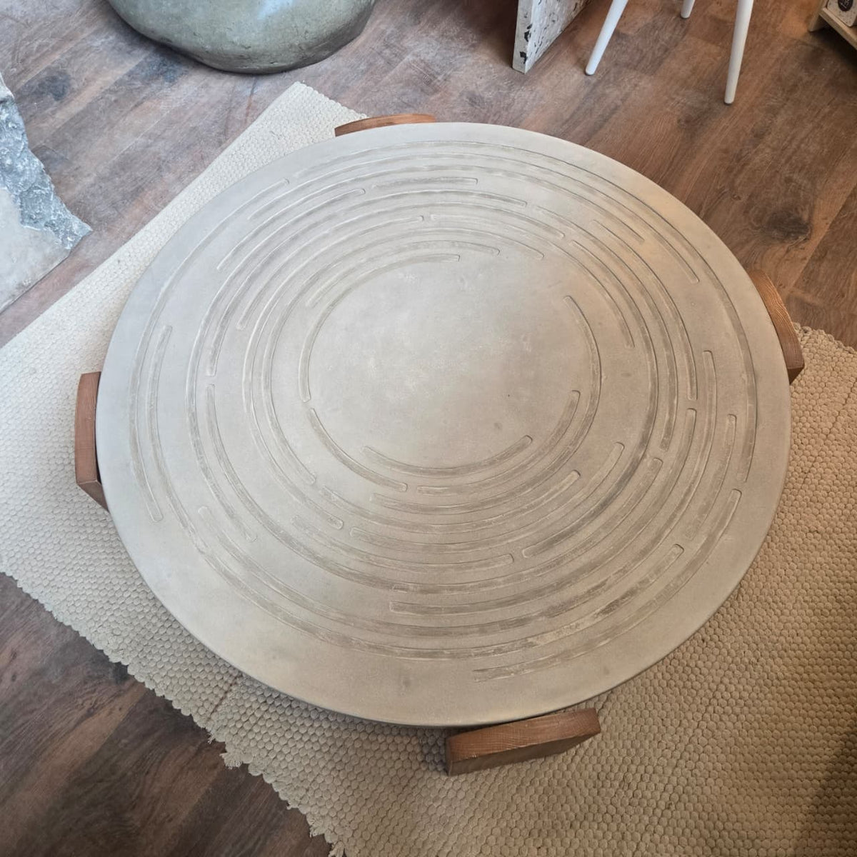 ASMNT X HIDS Round Coffee Table- Patterned Concrete