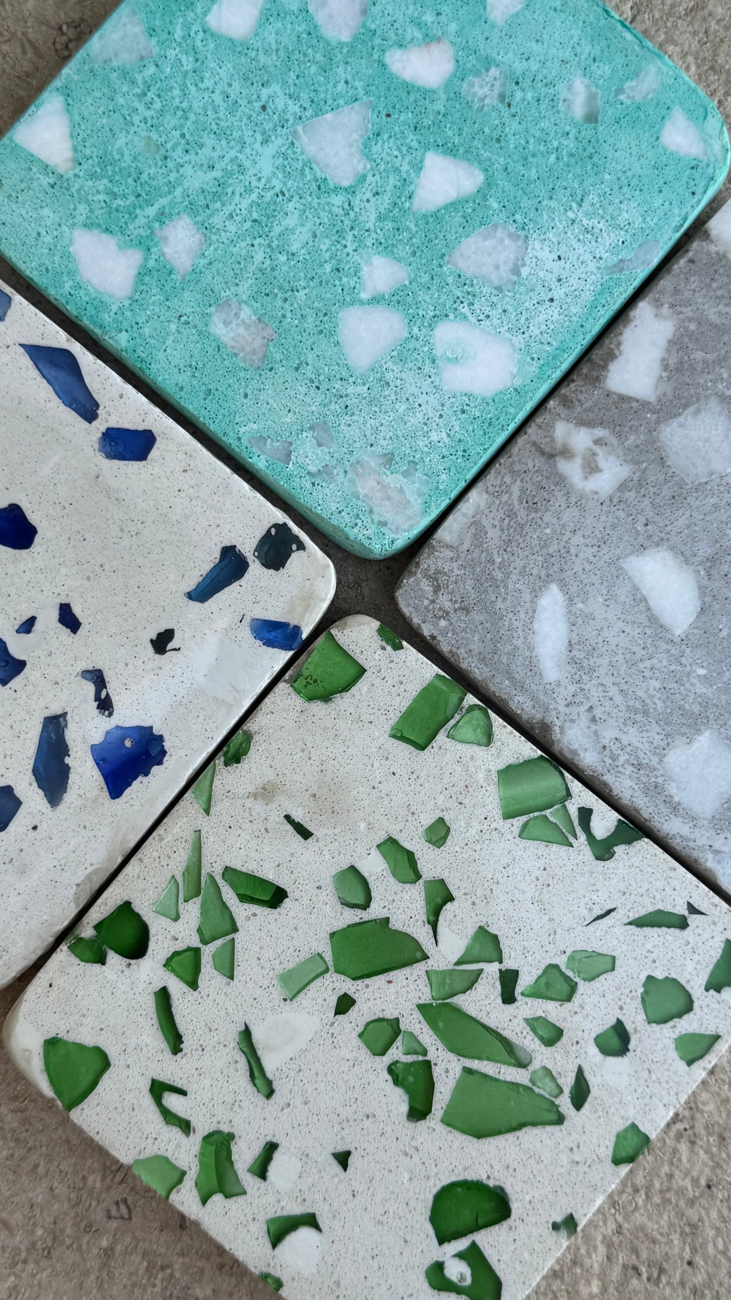 Mint Green Terrazzo Coasters