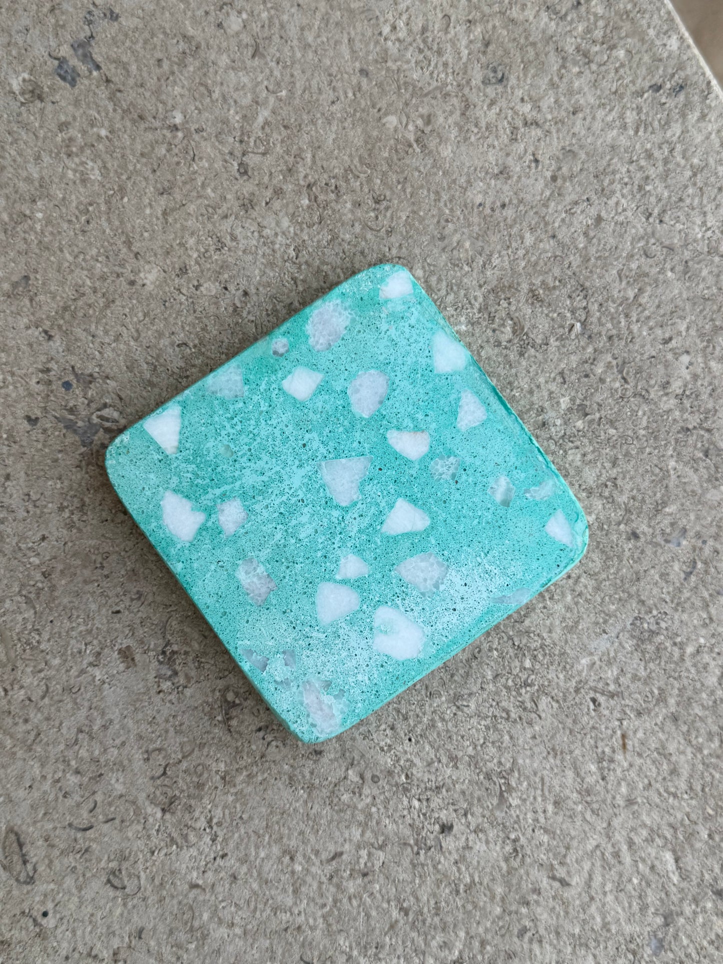 Mint Green Terrazzo Coasters