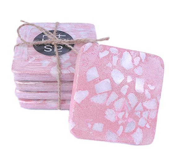 Pink Terrazzo Coasters