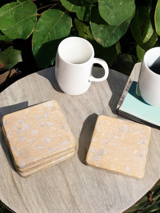 Beige Terrazzo Coasters