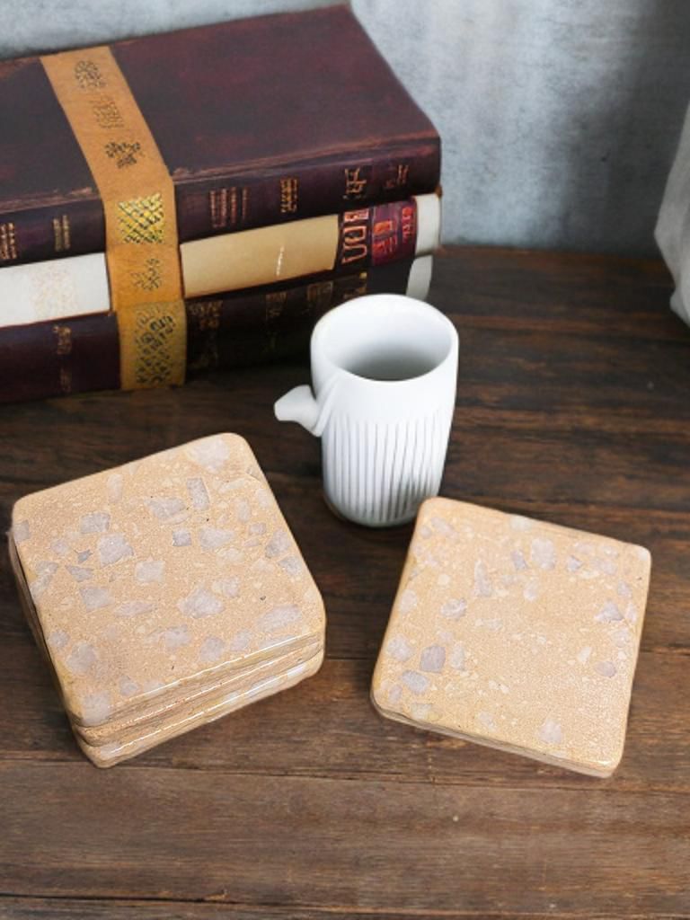 Beige Terrazzo Coasters